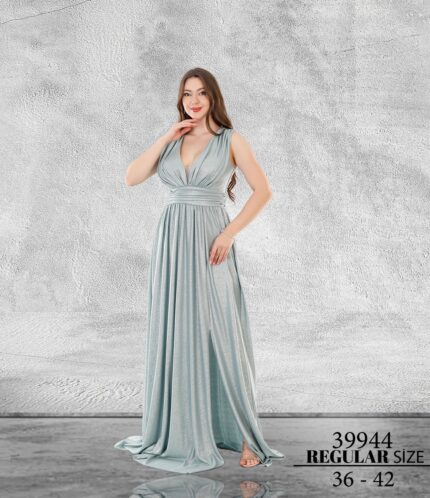 Mint Yeşili Normal Beden Maxi Sıfır Kol Poliamid 39944