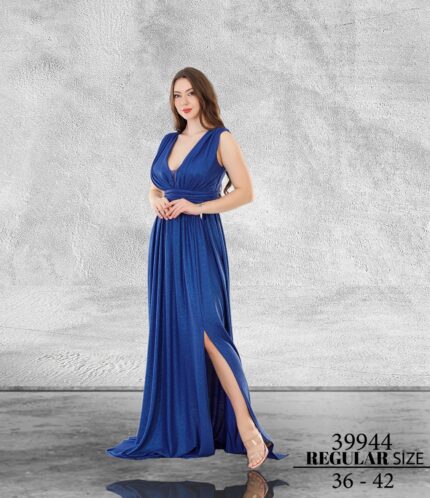 Saks Normal Beden Maxi Sıfır Kol Poliamid 39944