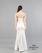 Beyaz Normal Beden Maxi Askılı Saten 39990 Arka
